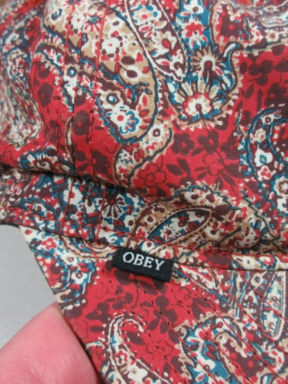 OBEY PROPOGANDA womens colorful paisley strapback hat
